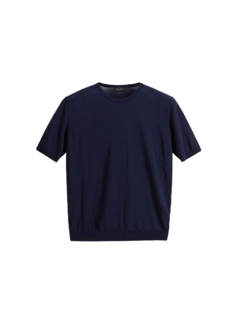 crewneck t-shirt man navy ROBERTO COLLINA | RB10021RB1010
